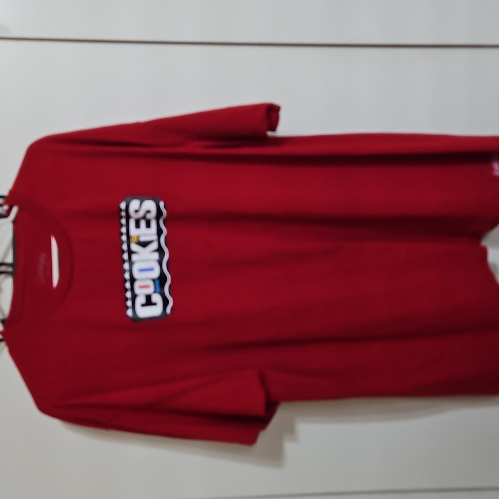 Cookies Mens Red Shirt Size 2X Slight Cracking On Logo(pictured)